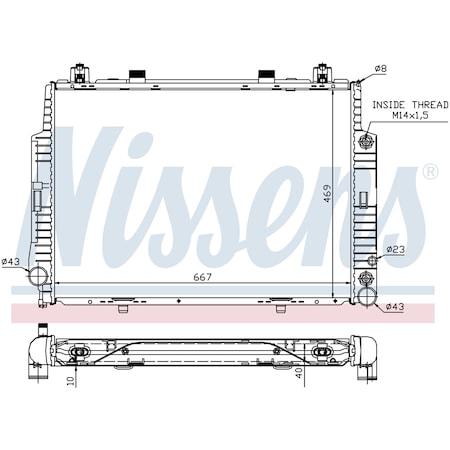 Nissen Nissens Radiator, 62716A 62716A
